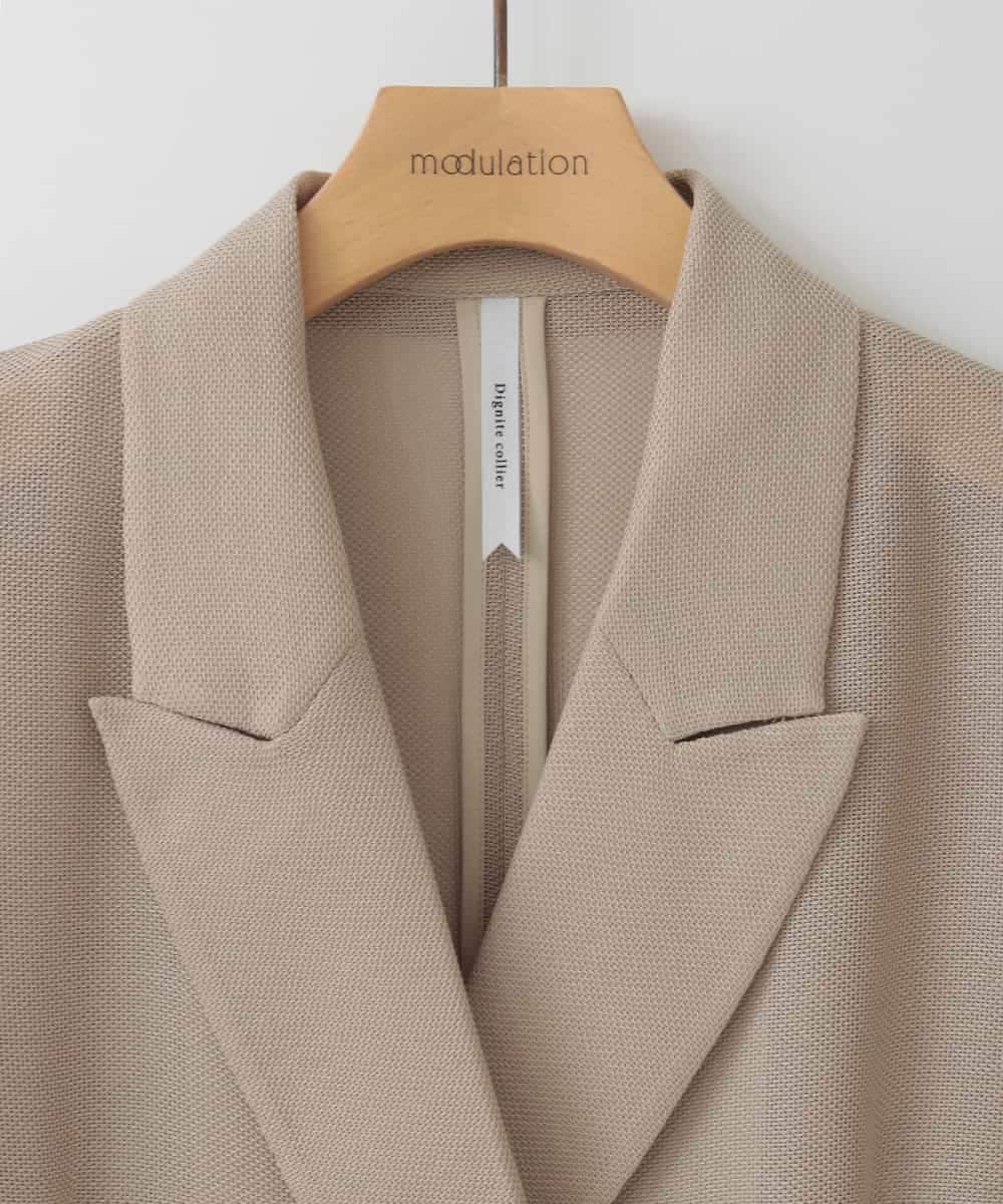 ZMJIB14170 al'aise modulation(アレーズモジュレーション) メタルボタンメッシュジャケット ベージュ