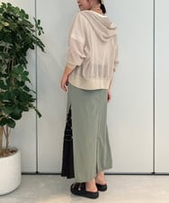 ZMJIB42099 al'aise modulation(アレーズモジュレーション) メッシュジップパーカー ベージュ