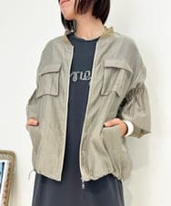 ZMJIB60160 al'aise modulation(アレーズモジュレーション) メッシュ切り替えミリタリーシアーブルゾン ライトグレー
