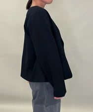 ZMJJB01148 al'aise modulation(アレーズモジュレーション) Vネックツイルジャケット ブラック