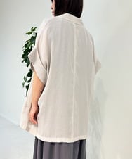 ZMJJB03170 al'aise modulation(アレーズモジュレーション) リネンライクハーフスリーブジャケット ベージュ