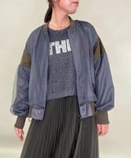 ZMJJB08168 al'aise modulation(アレーズモジュレーション) シアージョイントデザインブルゾン ダークグレー