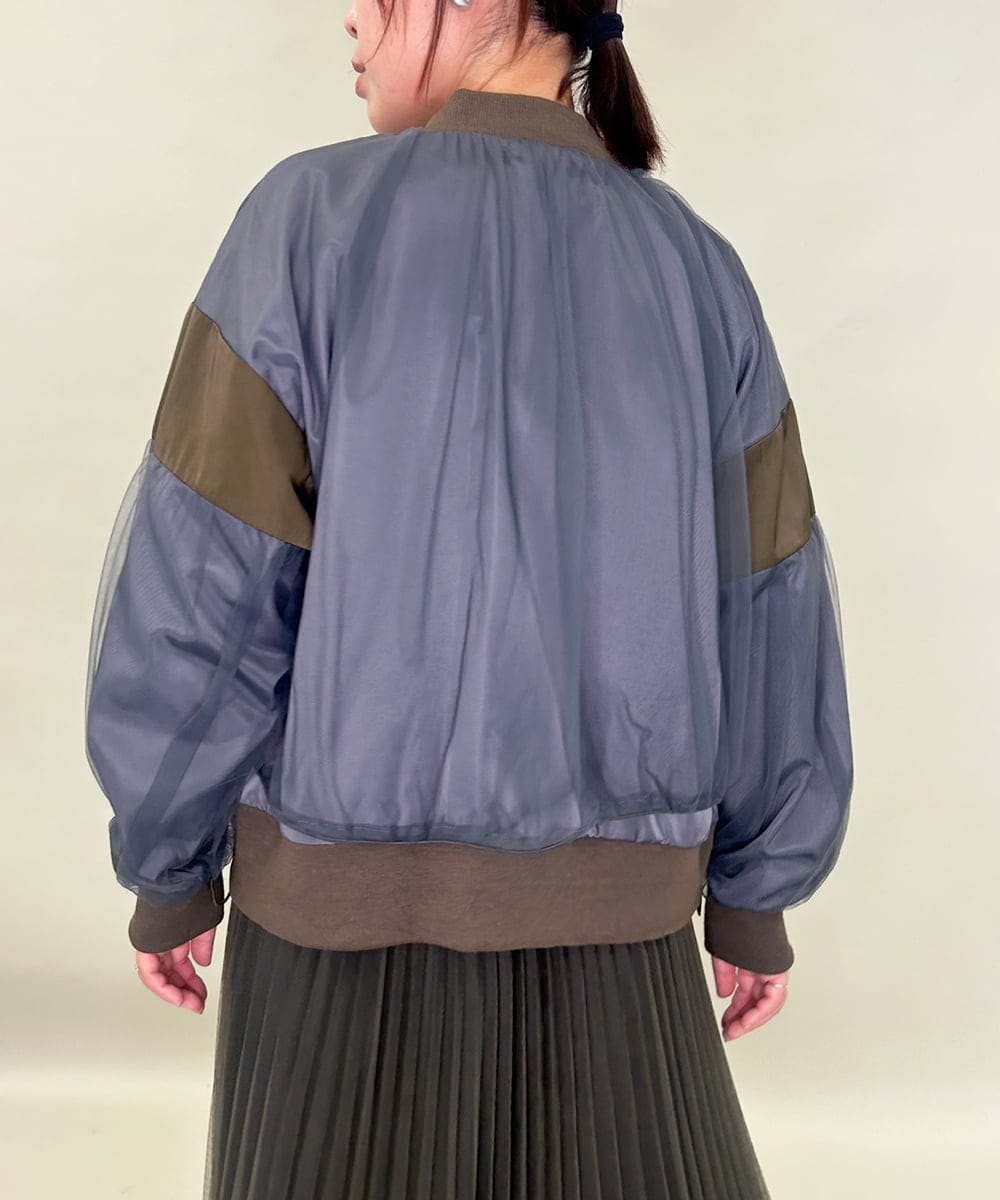 ZMJJB08168 al'aise modulation(アレーズモジュレーション) シアージョイントデザインブルゾン ダークグレー