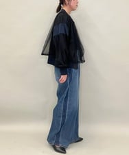 ZMJJB08168 al'aise modulation(アレーズモジュレーション) シアージョイントデザインブルゾン ブラック