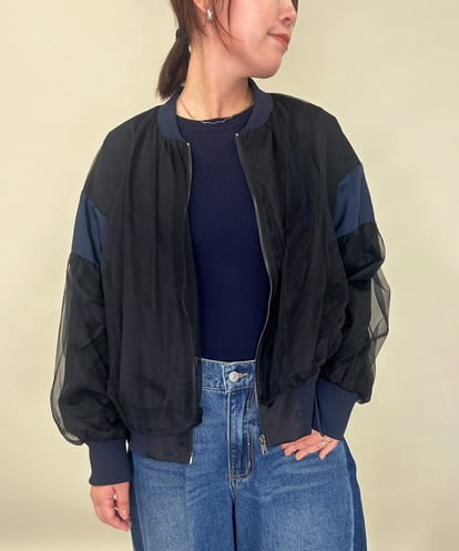 ZMJJB08168 al'aise modulation シアージョイントデザインブルゾン