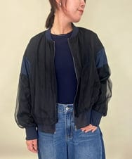 ZMJJB08168 al'aise modulation(アレーズモジュレーション) シアージョイントデザインブルゾン ブラック