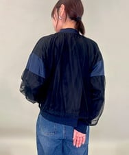 ZMJJB08168 al'aise modulation(アレーズモジュレーション) シアージョイントデザインブルゾン ブラック