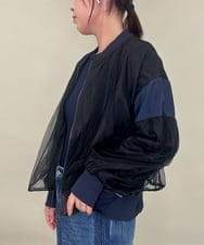 ZMJJB08168 al'aise modulation(アレーズモジュレーション) シアージョイントデザインブルゾン ブラック