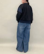 ZMJJB08168 al'aise modulation(アレーズモジュレーション) シアージョイントデザインブルゾン ブラック