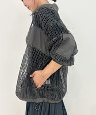 ZMJJB09170 al'aise modulation(アレーズモジュレーション) コットンレースデザインジャケット ダークグレー