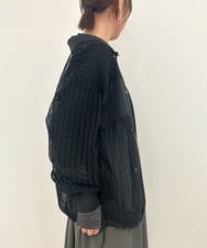 ZMJJB09170 al'aise modulation(アレーズモジュレーション) コットンレースデザインジャケット ブラック