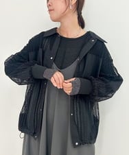 ZMJJB09170 al'aise modulation(アレーズモジュレーション) コットンレースデザインジャケット ブラック