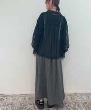 ZMJJB09170 al'aise modulation(アレーズモジュレーション) コットンレースデザインジャケット ブラック