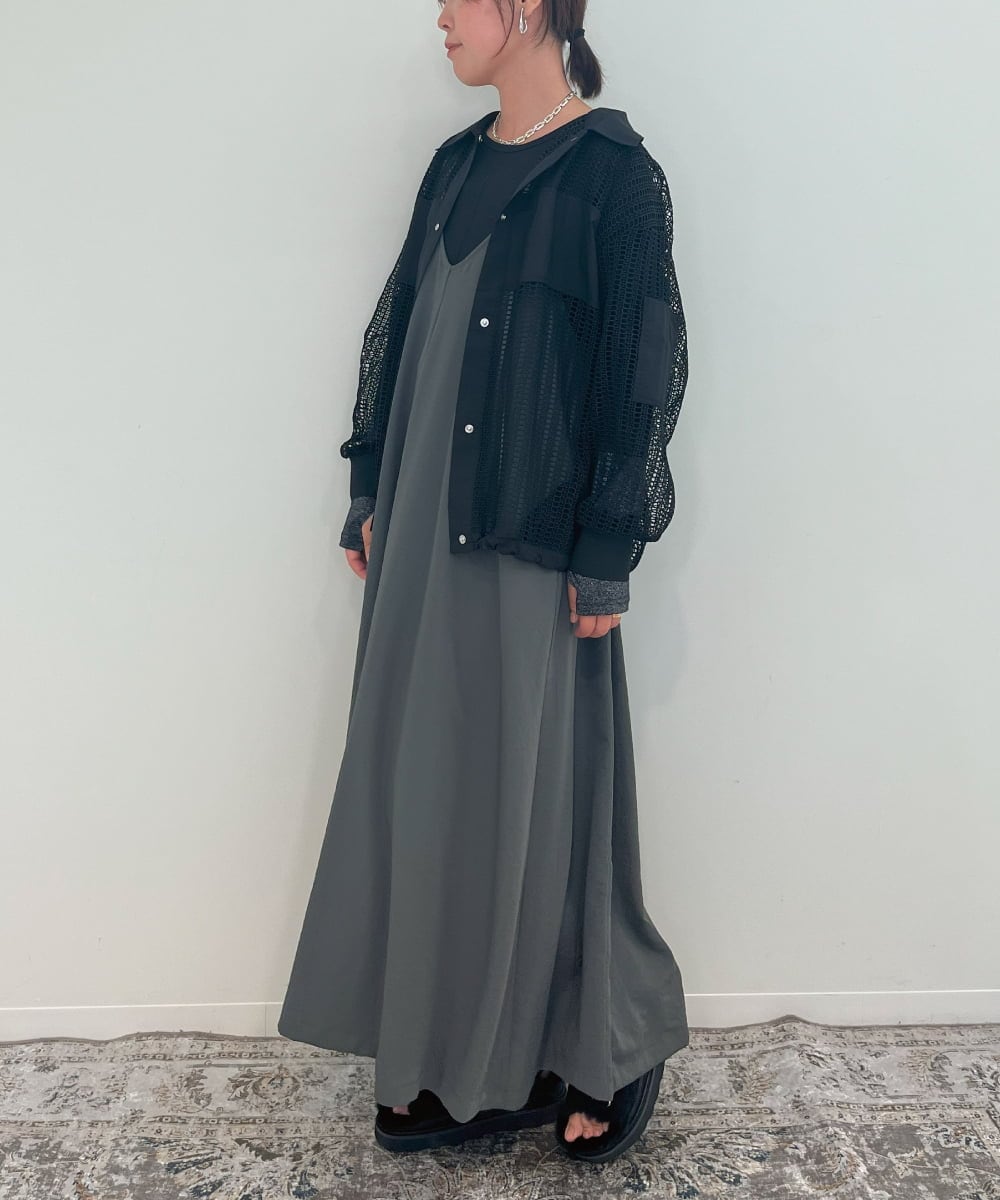 ZMJJB09170 al'aise modulation(アレーズモジュレーション) コットンレースデザインジャケット ブラック