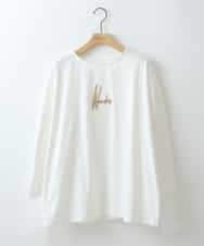 ZMKAB44085 al'aise modulation(アレーズモジュレーション) ジョイントチュールスリーブTシャツ ホワイト