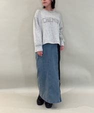 ZMKAE04098 al'aise modulation(アレーズモジュレーション) ロゴスポンディッシュプルオーバー ライトグレー