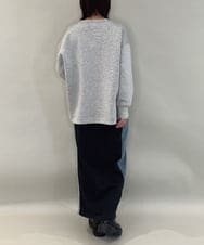 ZMKAE04098 al'aise modulation(アレーズモジュレーション) ロゴスポンディッシュプルオーバー ライトグレー