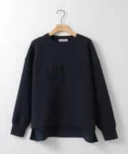 ZMKAE04098 al'aise modulation(アレーズモジュレーション) ロゴスポンディッシュプルオーバー ネイビー