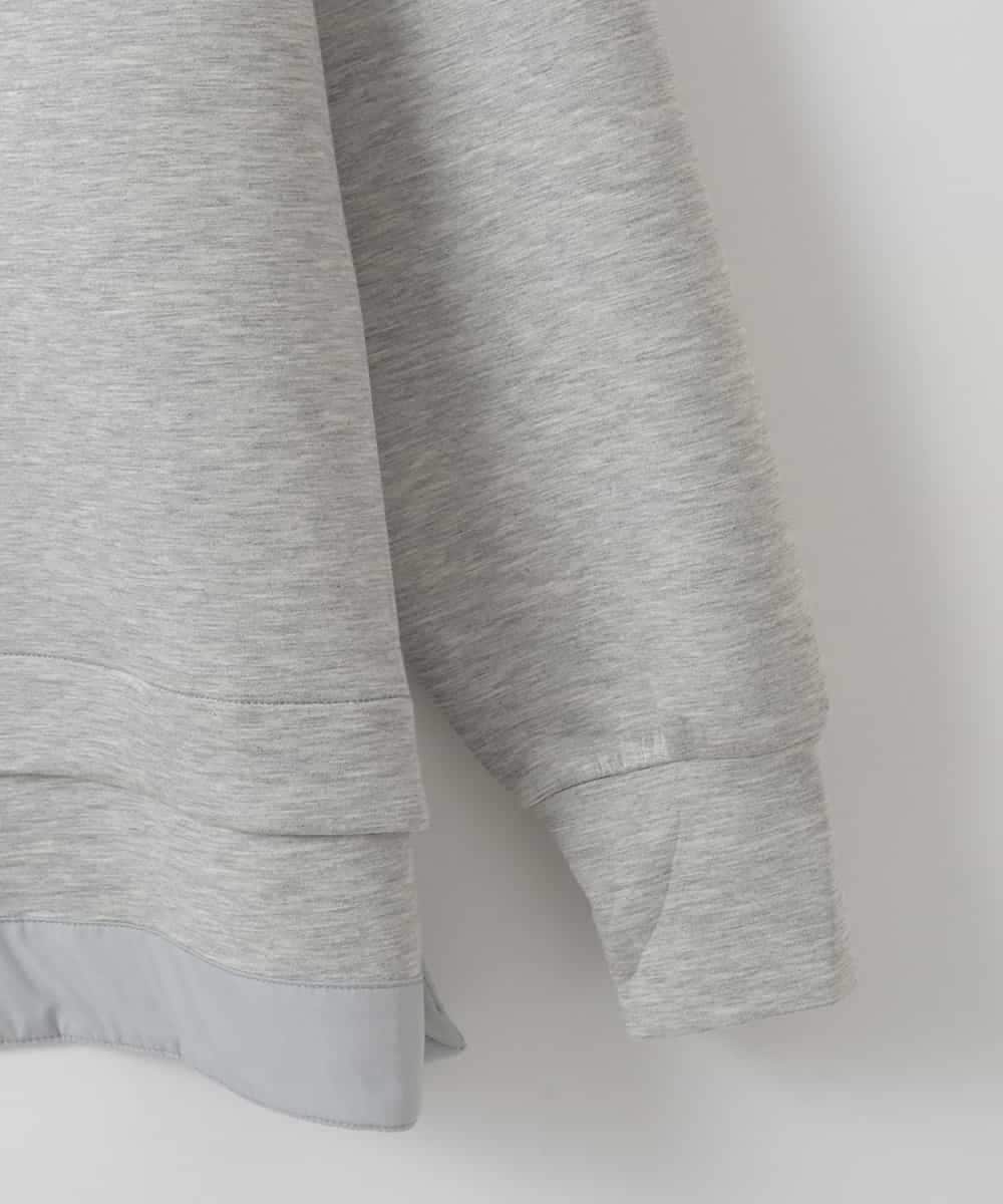 ZMKAE04098 al'aise modulation(アレーズモジュレーション) ロゴスポンディッシュプルオーバー ライトグレー