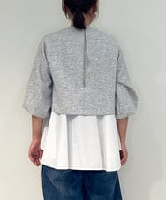 ZMKAE20120 al'aise modulation(アレーズモジュレーション) フレアヘムレイヤードデザインプルオーバー ライトグレー