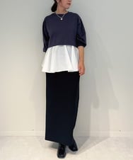 ZMKAE20120 al'aise modulation(アレーズモジュレーション) フレアヘムレイヤードデザインプルオーバー ダークグレー