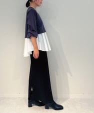 ZMKAE20120 al'aise modulation(アレーズモジュレーション) フレアヘムレイヤードデザインプルオーバー ダークグレー