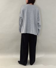 ZMKAE23119 al'aise modulation(アレーズモジュレーション) コード刺繍ロングテールプルオーバー ライトグレー