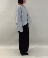 ZMKAE23119 al'aise modulation(アレーズモジュレーション) コード刺繍ロングテールプルオーバー ライトグレー