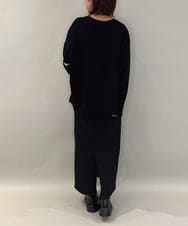 ZMKAE23119 al'aise modulation(アレーズモジュレーション) コード刺繍ロングテールプルオーバー ブラック