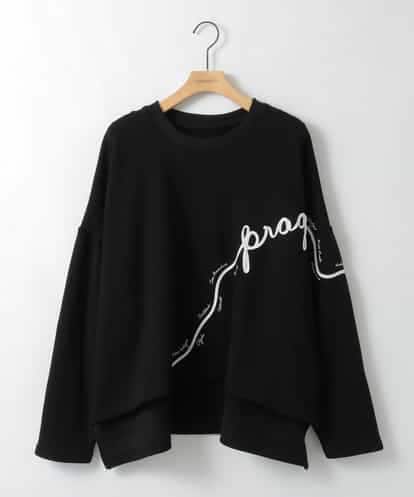 ZMKAE23119 al'aise modulation コード刺繍ロングテールプルオーバー