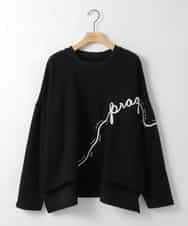 ZMKAE23119 al'aise modulation(アレーズモジュレーション) コード刺繍ロングテールプルオーバー ブラック