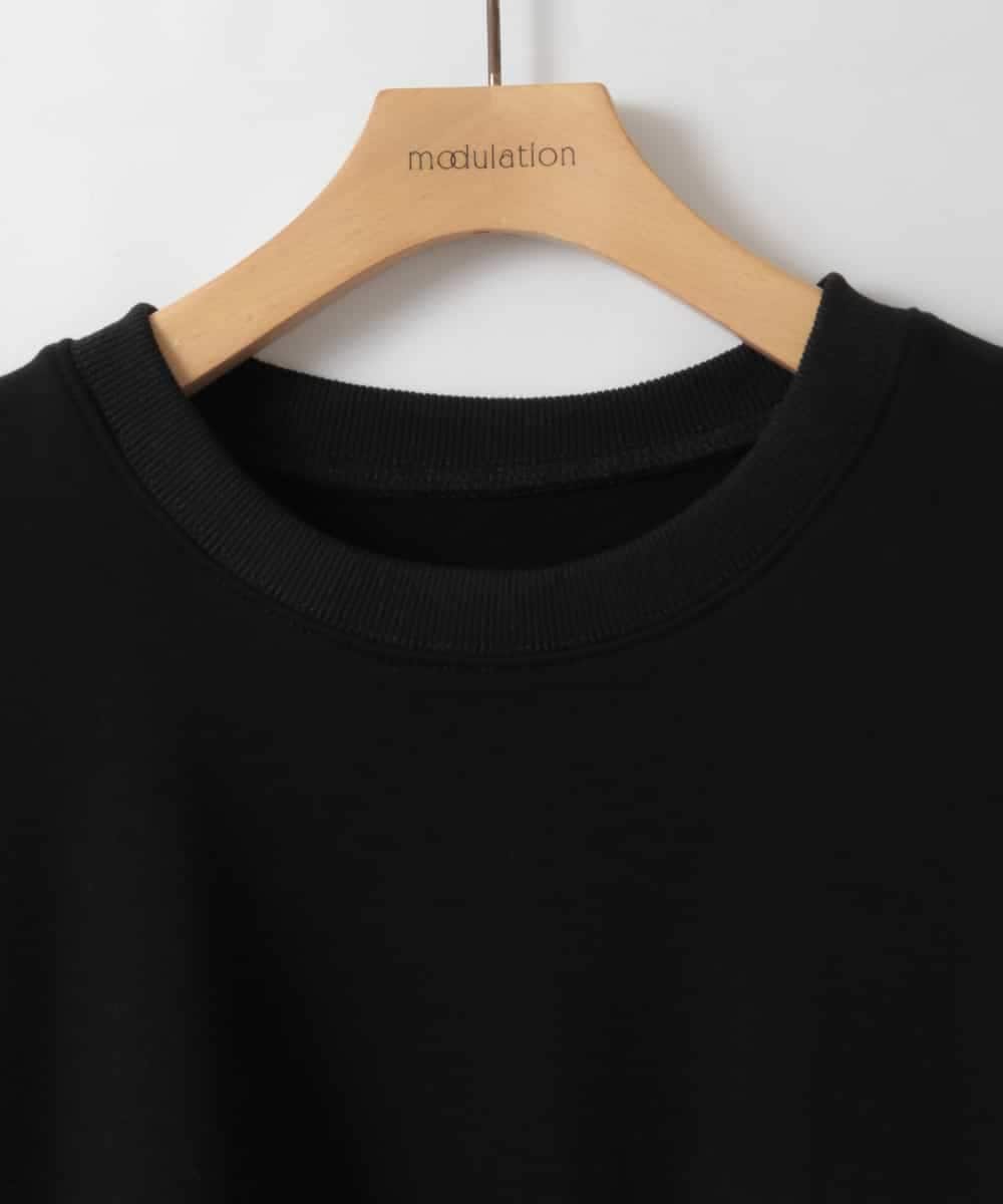 ZMKAE23119 al'aise modulation(アレーズモジュレーション) コード刺繍ロングテールプルオーバー ブラック