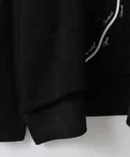 ZMKAE23119 al'aise modulation(アレーズモジュレーション) コード刺繍ロングテールプルオーバー ブラック