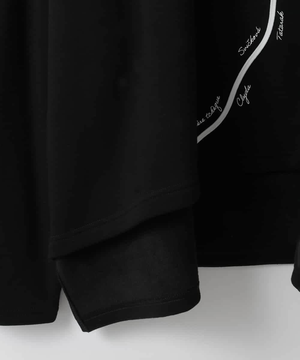 ZMKAE23119 al'aise modulation(アレーズモジュレーション) コード刺繍ロングテールプルオーバー ブラック