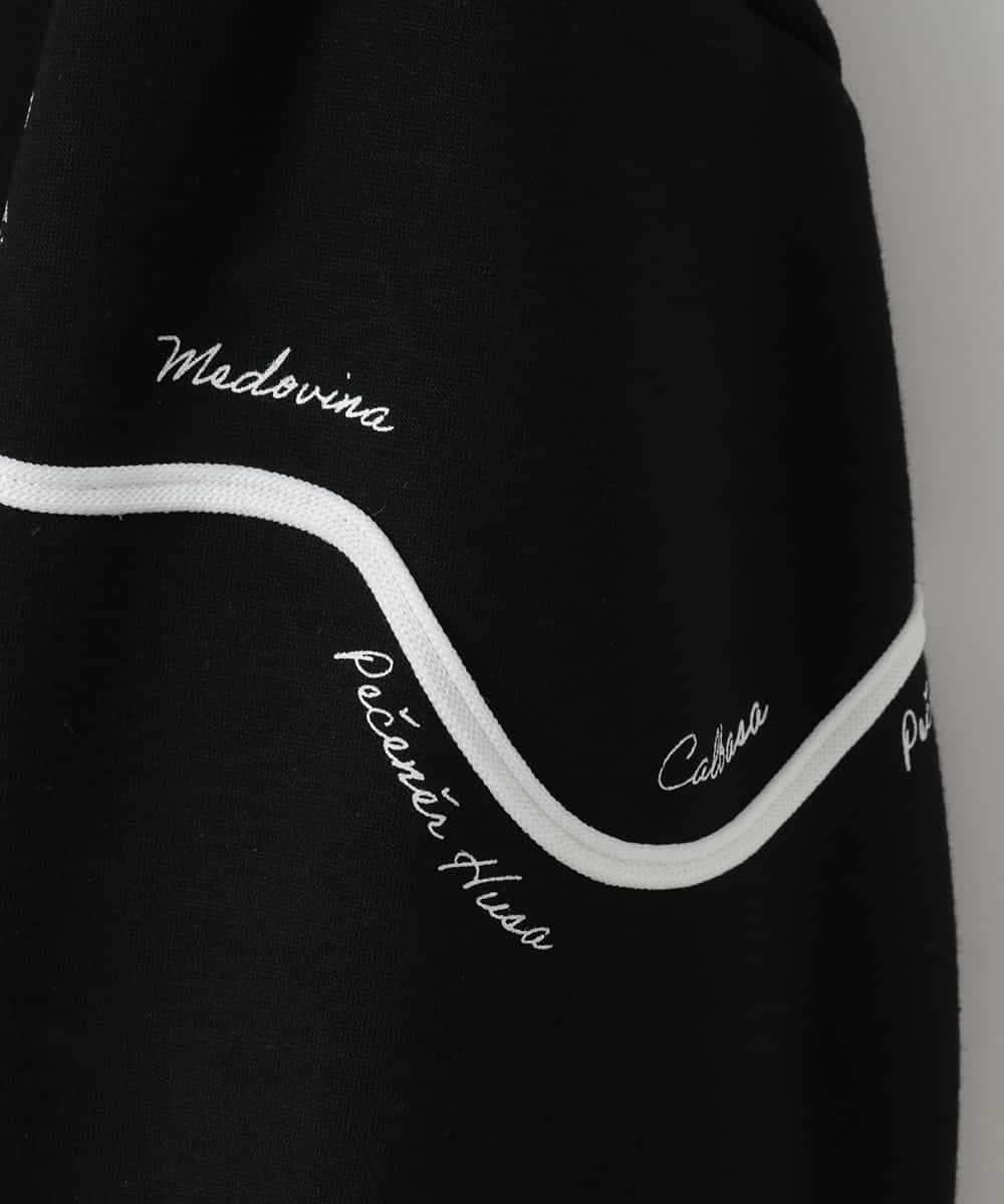 ZMKAE23119 al'aise modulation(アレーズモジュレーション) コード刺繍ロングテールプルオーバー ブラック