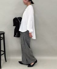 ZMKAE24120 al'aise modulation(アレーズモジュレーション) ロゴジョーゼットプルオーバー ホワイト