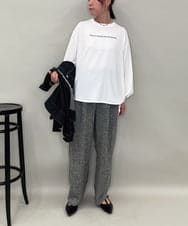 ZMKAE24120 al'aise modulation(アレーズモジュレーション) ロゴジョーゼットプルオーバー ホワイト