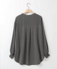 ZMKAE24120 al'aise modulation(アレーズモジュレーション) ロゴジョーゼットプルオーバー ダークグレー