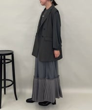 ZMKAE24120 al'aise modulation(アレーズモジュレーション) ロゴジョーゼットプルオーバー ダークグレー