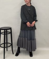 ZMKAE24120 al'aise modulation(アレーズモジュレーション) ロゴジョーゼットプルオーバー ダークグレー