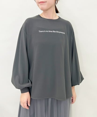 ZMKAE24120 al'aise modulation ロゴジョーゼットプルオーバー