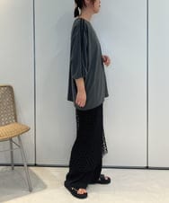 ZMKAE25120 al'aise modulation(アレーズモジュレーション) ラインスリーブカットプルオーバー ダークグレー