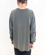 ZMKAE25120 al'aise modulation(アレーズモジュレーション) ラインスリーブカットプルオーバー ダークグレー