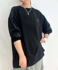 ZMKAE25120 al'aise modulation(アレーズモジュレーション) ラインスリーブカットプルオーバー ブラック