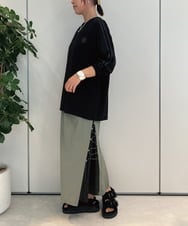 ZMKAE25120 al'aise modulation(アレーズモジュレーション) ラインスリーブカットプルオーバー ブラック