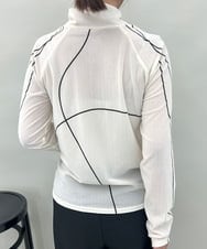 ZMKAE26079 al'aise modulation(アレーズモジュレーション) ラインアクセントハイネックプルオーバー ホワイト