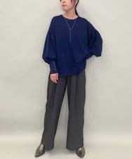 ZMKAE27089 al'aise modulation(アレーズモジュレーション) カフスポイントボリューム袖プルオーバー ネイビー