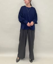 ZMKAE27089 al'aise modulation(アレーズモジュレーション) カフスポイントボリューム袖プルオーバー ネイビー