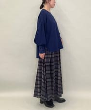 ZMKAE27089 al'aise modulation(アレーズモジュレーション) カフスポイントボリューム袖プルオーバー ネイビー