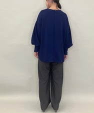 ZMKAE27089 al'aise modulation(アレーズモジュレーション) カフスポイントボリューム袖プルオーバー ネイビー